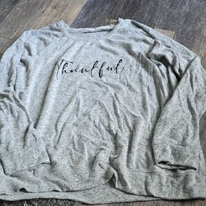 Gray Thankful Sweatshirt